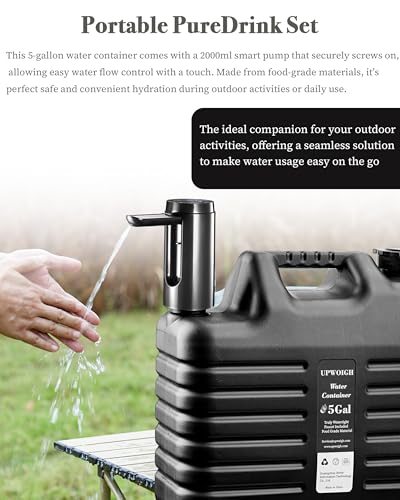 5 Gallon Water Jug with Rechargeable Touch Pump