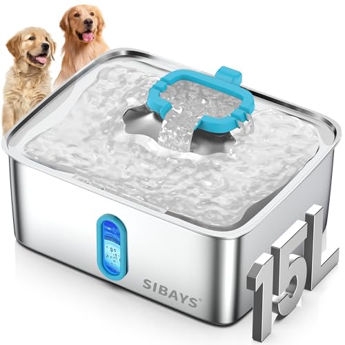 4Gal 15L Large Dog Water Fountain