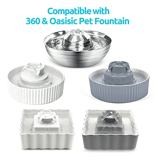 Wave and Cup Cake Porcelain Cat Fountain Filter 8 Carbon Filters 2 Foam Filters Ceramic Pet Fountain Water Dispenser Dog Fountain Replacement Filters