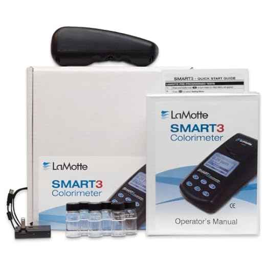 Lamotte Smart 3 Colorimeter Model 1910, Portable Water Quality Analyzer with Pre-Programmed Tests with My Garden Pool 7-in-1 Test Strips and Aquarium/Terrarium Test Strips 100 ct