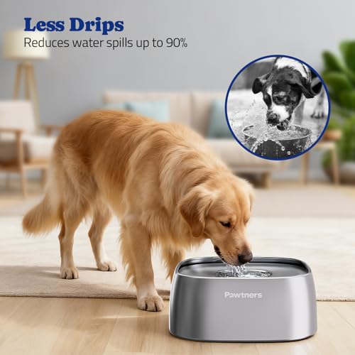 All Stainless Steel Dog Water Bowl No Spill