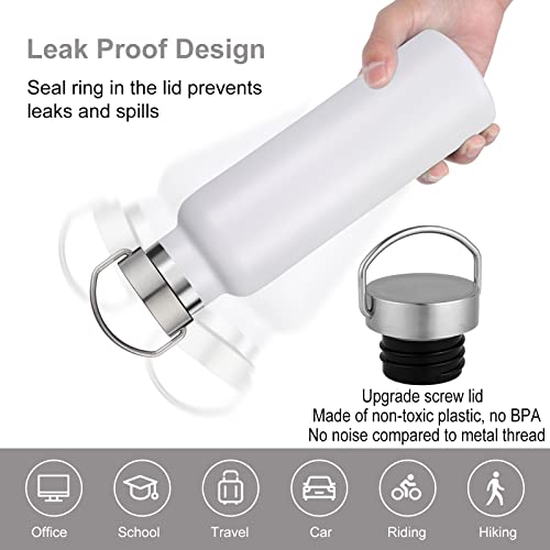 White Stainless Steel Water Bottles