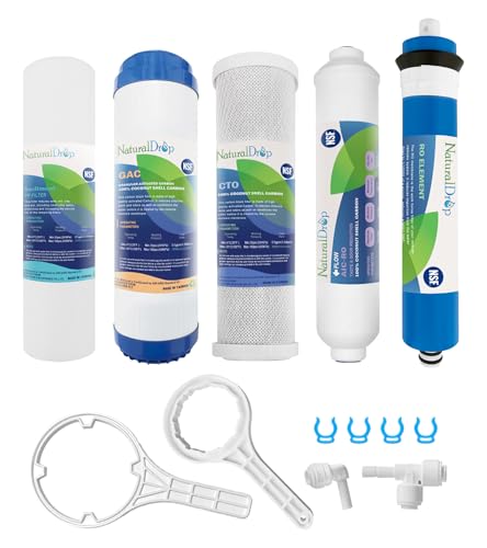 NSF Certified 5 Stage Reverse Osmosis RO Water Filters Replacement Set (5 Count)
