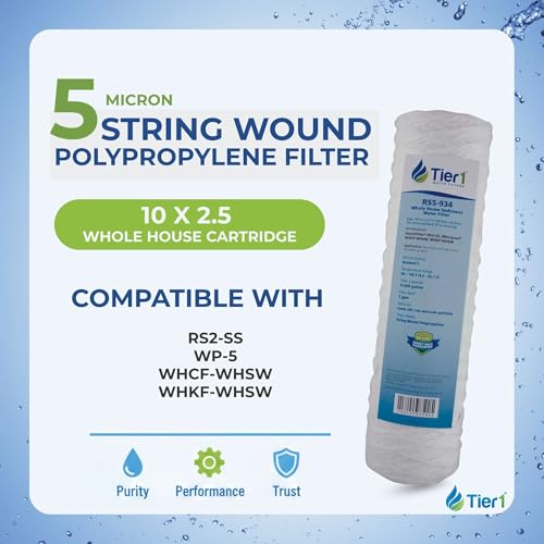 5 Micron 2.5" × 10" Fine Sediment Water Filter (6 Count)