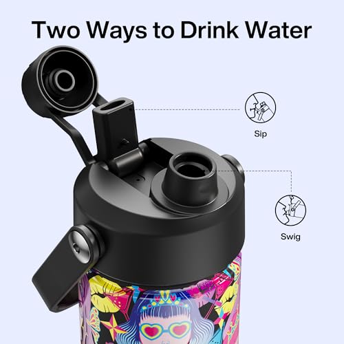 Insulated Water Bottle with Straw Stainless Steel Water Bottle