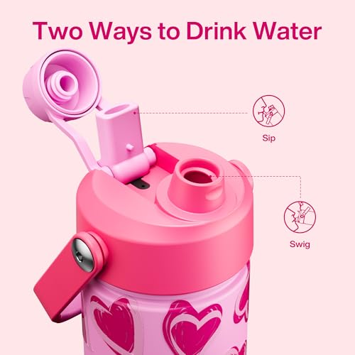 Insulated Water Bottle with Straw Stainless Steel Water Bottle