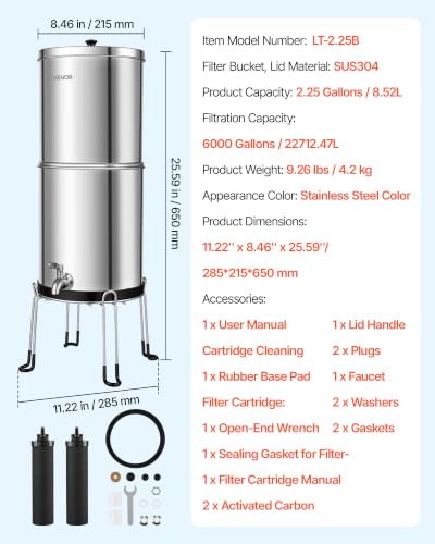 Gravity fed Water Filter System