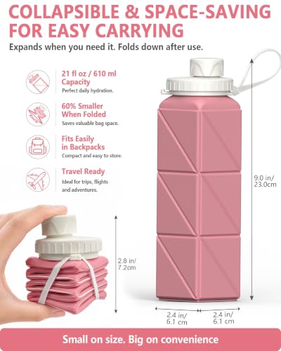 Collapsible Water Bottles 21oz