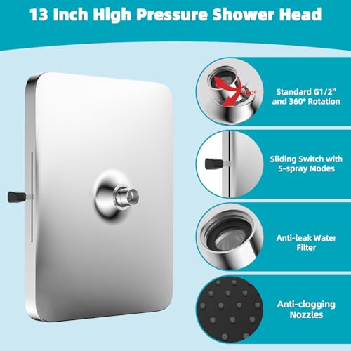 5 Spray Modes Shower Head