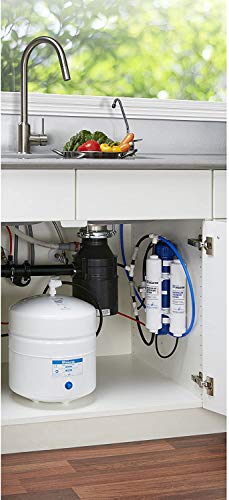 TMULTRA-ERP-L Ultra RO System Loaded; City & Well Water, Fast 4.5 sec Fill Rate, 6-stages, UV Sterilizer, 1:1 Waste Ratio, High hardness Membrane 18gpg, Lux Nickel RO Faucet, fridge kit