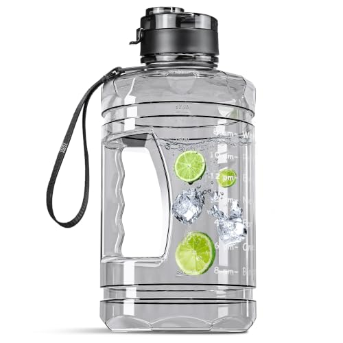 Large Water Bottle with Motivational Time Marker