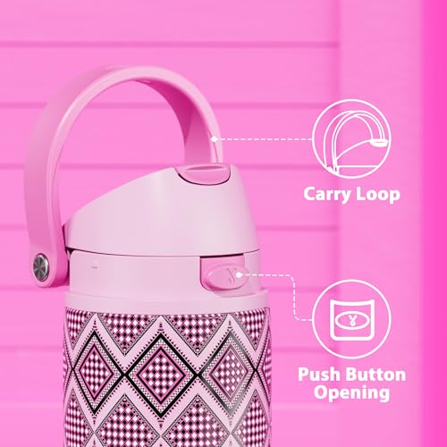 24 oz Insulated Water Bottle with Straw