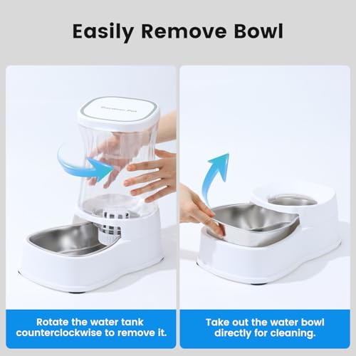 Automatic Dog Water Dispenser Gravity Stainless Steel Water Waterer Feeder