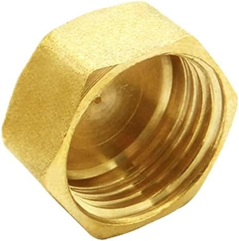 Joywayus 2Set Brass Male Bulkhead Kit Include 3/8" Female 1/2" Male Water Tank Connector Threaded And 1/2" Female Outer Hex Head End Pipe Caps with Rubber Gasket - AquaVibe