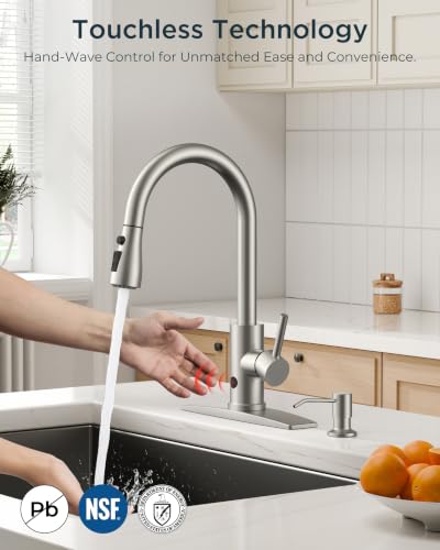 Touchless Kitchen Faucet with Soap Dispenser