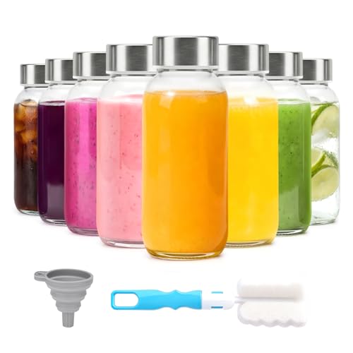 8 oz Glass Bottles with Lids