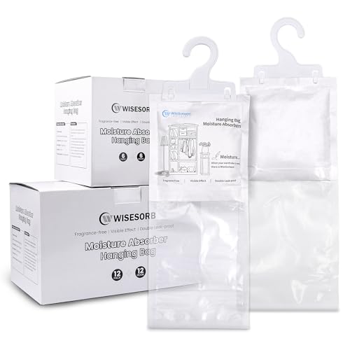 Moisture Absorber Hanging Bags 12 Pack (7.0548 Ounce)