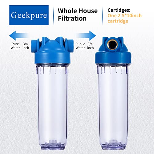 10 Inch Whole House Clear Filter Housing (3 Count)