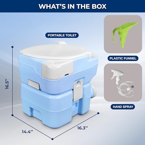 5.3 Gal Portable Toilet with Extra Large Seat