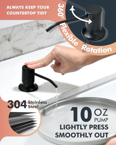 Kitchen Faucet with Pull Down Sprayer and Soap Dispenser