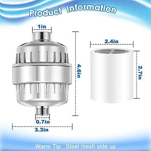 6 Pack 20 Stage Shower Filter Replacement Cartridge (6 Count)