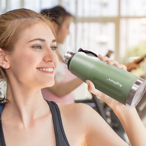 27oz Vacuum Insulated Stainless Steel Thermoses with Foldable Handle & Leakproof Lid