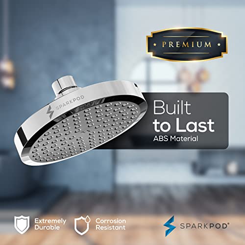 6" Round Rain Shower Head with 11" Shower Arm