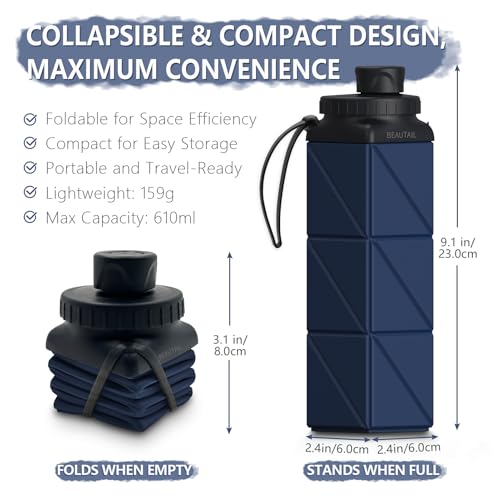 Collapsible Water Bottles 21 oz