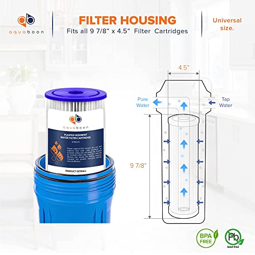 5 Micron Pleated Sediment Water Filter 10 x 4.5 Cartridge (20 Count)