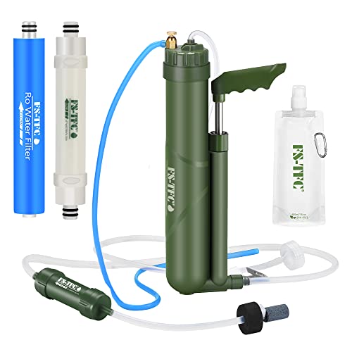 Portable Water Filter Survival Gear High Precision and Large Flow Optional 2 in 1 Water Purification for Hiking