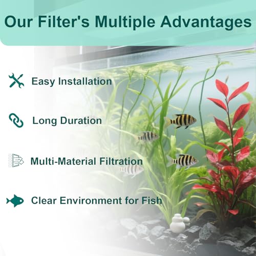14 Bio Bag Medium Filter Cartridges with Foam Filters Compatible with Tetra Whisper Internal Power Filter 5 (14 Count)