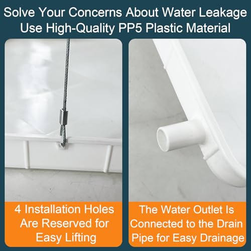 Air Conditioner Condensate Drain Pan Indoor Outdoor Unit Water Collecting and Drainage Drip Tray Kit Collector
