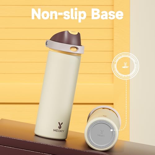 24 oz Insulated Water Bottle with Straw