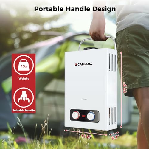 Camplux Pro 6L Portable Tankless Water Heater (2 Count)