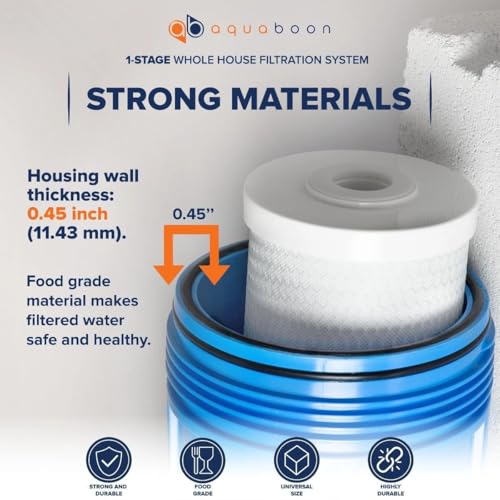 Whole House Water Filter System for Well Water with10x4.5 KDF Heavy Metals Purification Cartrige
