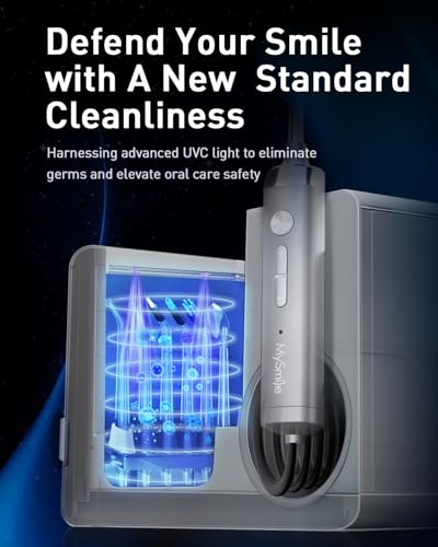 LP233 Pro UVC Sterilizable Countertop Water flossers for Teeth 800ML Digital Display Electric Oral Irrigator with a Water Filter 3 Modes and 6 Jet Tips