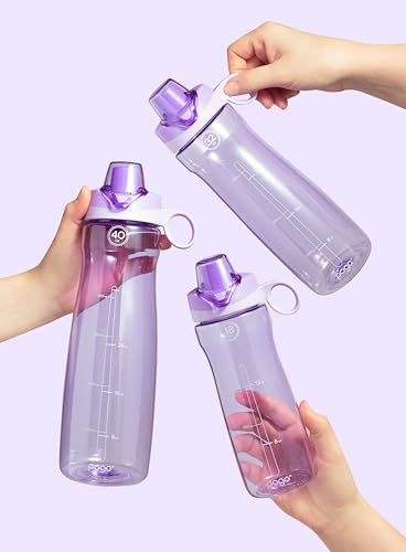 32oz Plastic Water Bottle with Chug Lid and Carry Loop