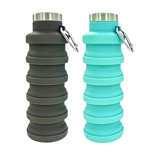 Collapsible Water Bottle 17oz（500ml） (2 Count)