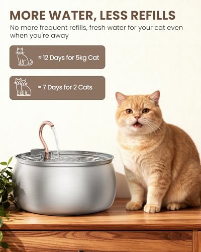 Stainless Steel Cat Water Fountain