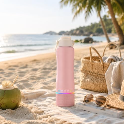 Stainless Steel Water Bottle with Portable Bluetooth Speaker TWS