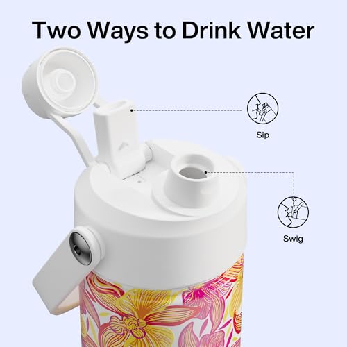Insulated Water Bottle with Straw Stainless Steel Water Bottle