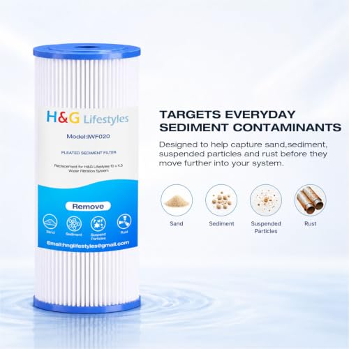 5Micron Water Filter 10 x 4.5 Sediment Filter for Well Water