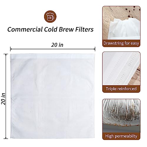 100Pcs Commercial Cold Brew Coffee Filters for 5 Gallon Buckets