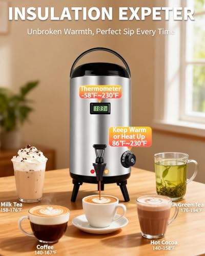 Electric Insulated Beverage Dispenser With Heating