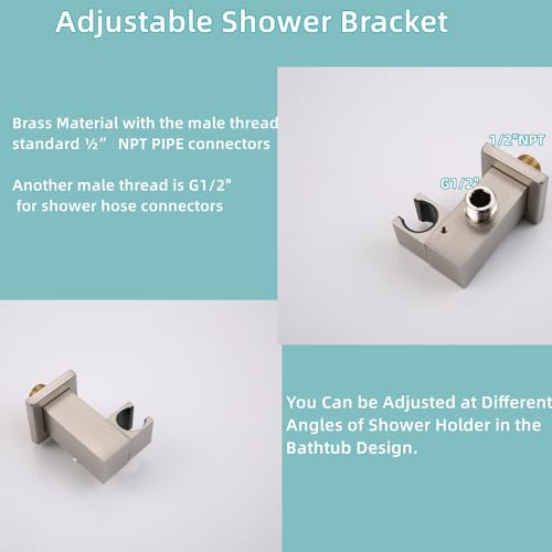 Brushed Nickel Handheld Shower Head Hand Shower Sprayer