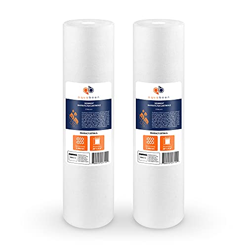5 Micron 20 x 4.5 Whole House Sediment Filter Cartridge 20 inch Water Filter Replacement Compatible with DGD (2 Count)
