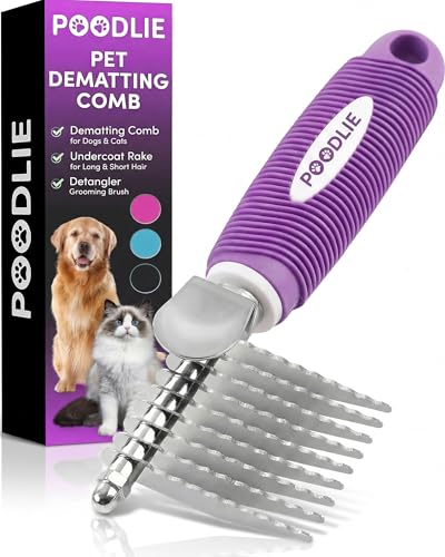 Poodle Dematting Fur Rake Comb Brush for Dogs and Cats