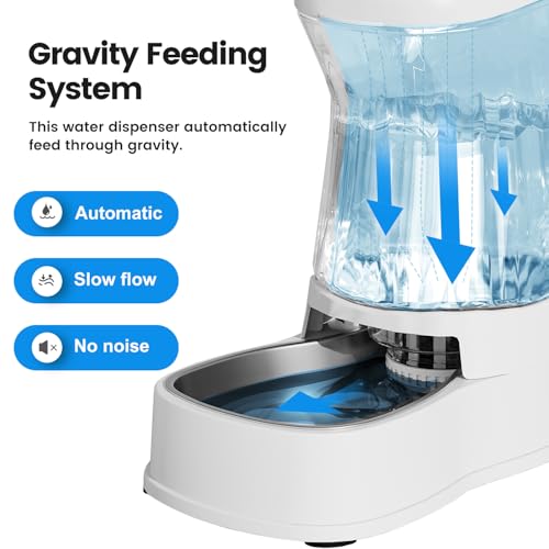 Automatic Dog Water Dispenser Gravity Stainless Steel Water Waterer Feeder
