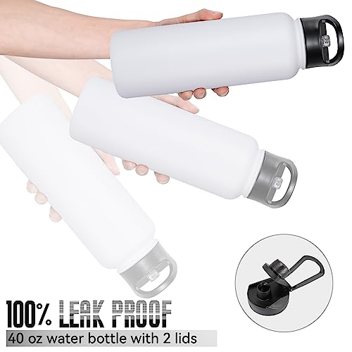 40 oz Insulated Water Bottle with Straw