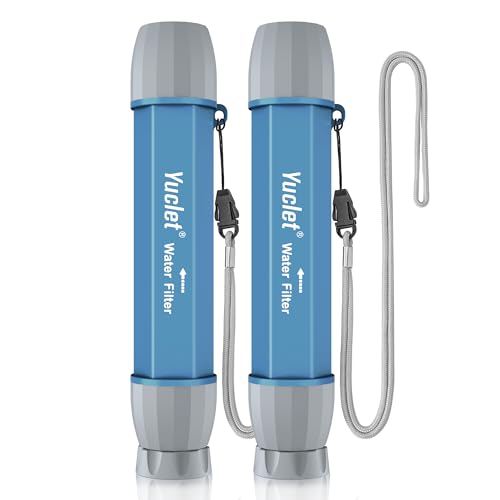 Emergency Water Filter Straw for Survival (2 Count)